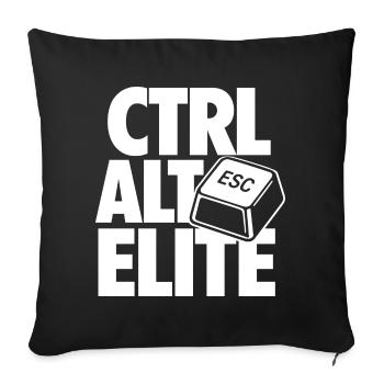 Ctrl Alt Elite Programmer - Sofa pillowcase 17,3'' x 17,3'' (45 x 45 cm) - black - Front