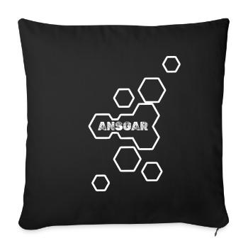 Gift for Ansgar - Sofa pillowcase 17,3'' x 17,3'' (45 x 45 cm) - black - Front