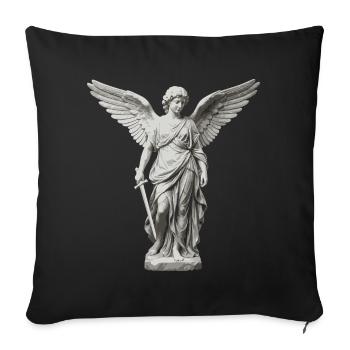 Winged Guardian Angel with Sword - Sofa pillowcase 17,3'' x 17,3'' (45 x 45 cm) - black - Front