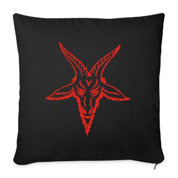 satan - Housse de coussin décorative 45 x 45 cm - noir - Devant