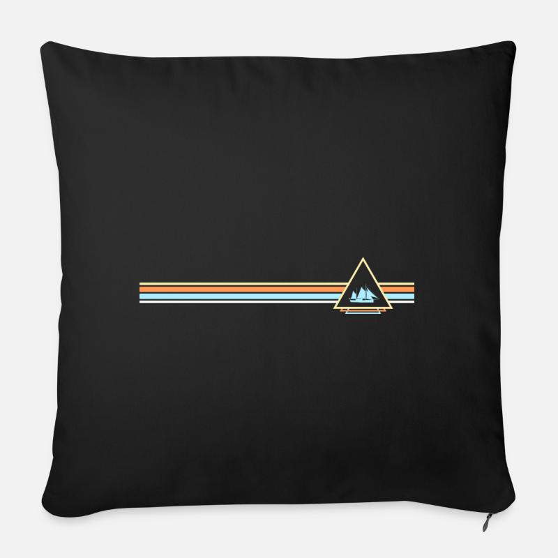 Segelschiff - Sofakissenbezug 45 x 45 cm - Schwarz