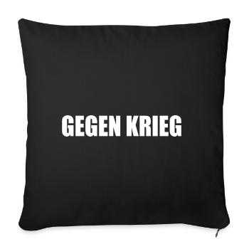Gegen krieg - Sofakissenbezug 45 x 45 cm - Schwarz - Vorne