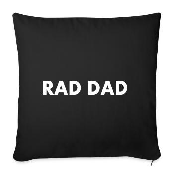 Rad dad - Sofakissenbezug 45 x 45 cm - Schwarz - Vorne