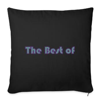 THANK YOU. THANKS. THANK YOU. ANNIVERSARY. BIRTH. - Sofa pillowcase 17,3'' x 17,3'' (45 x 45 cm) - black - Front