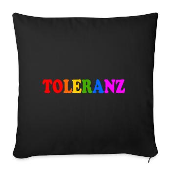 Toleranz - Sofakissenbezug 45 x 45 cm - Schwarz - Vorne