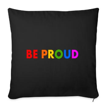 Be proud - Housse de coussin décorative 45 x 45 cm - noir - Devant