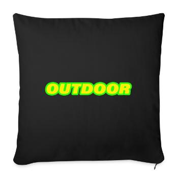 OUTDOOR - Sofa pillowcase 17,3'' x 17,3'' (45 x 45 cm) - black - Front