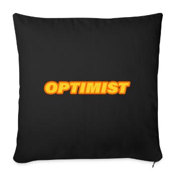 OPTIMIST - Sofakissenbezug 45 x 45 cm - Schwarz - Vorne