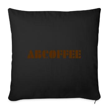 Coffee alphabet - Sofa pillowcase 17,3'' x 17,3'' (45 x 45 cm) - black - Front
