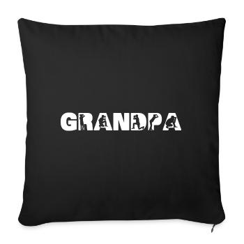 Funny Bird Watching Grandpa Hobby Observer Gift Da - Sofa pillowcase 17,3'' x 17,3'' (45 x 45 cm) - black - Front