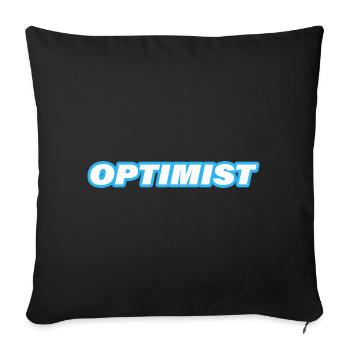 OPTIMIST - Sofakissenbezug 45 x 45 cm - Schwarz - Vorne