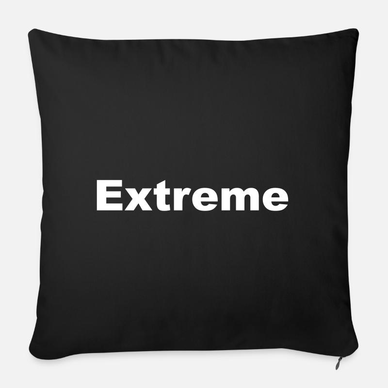 EXTREME (weiß) - Sofakissenbezug 45 x 45 cm - Schwarz