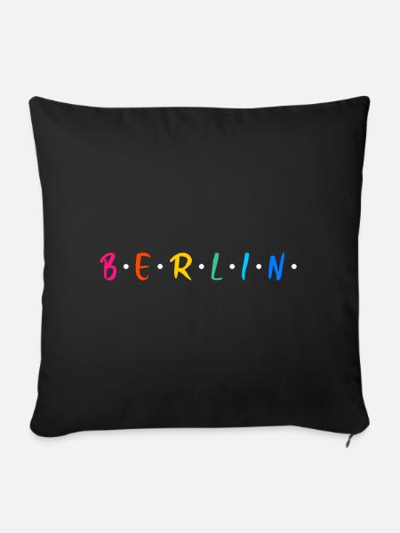 Berlin Berliner Berlinerin Neukölln Geschenk - Sofakissenbezug 45 x 45 cm - Schwarz