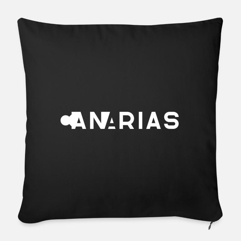 CANARIAS (Kanarische Inseln) – Spanien - Sofakissenbezug 45 x 45 cm - Schwarz