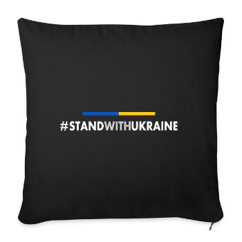 Stand with ukraine - Housse de coussin décorative 45 x 45 cm - noir - Devant