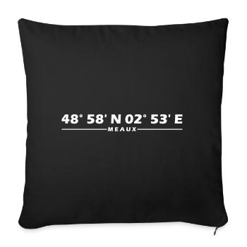 Meaux coordinates - Sofa pillowcase 17,3'' x 17,3'' (45 x 45 cm) - black - Front