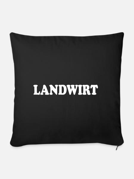 Landwirt - Sofakissenbezug 45 x 45 cm - Schwarz
