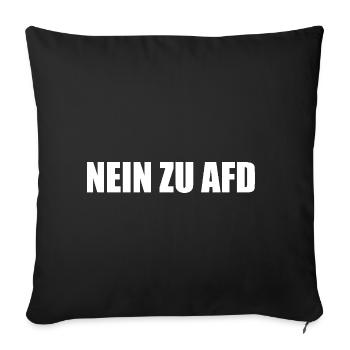 Nein zu afd - Sofakissenbezug 45 x 45 cm - Schwarz - Vorne