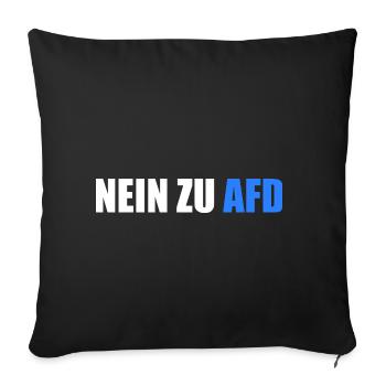 Nein zu afd - Sofakissenbezug 45 x 45 cm - Schwarz - Vorne