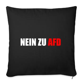 No to afd - Sofa pillowcase 17,3'' x 17,3'' (45 x 45 cm) - black - Front