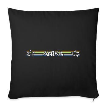 Birthday Anika - Sofa pillowcase 17,3'' x 17,3'' (45 x 45 cm) - black - Front