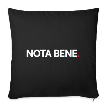 NOTA BENE | Expression humour minimaliste - Housse de coussin décorative 45 x 45 cm - noir - Devant