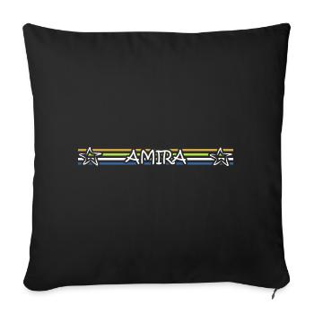 AMIRA Color Stripes Star Ribbon - Sofa pillowcase 17,3'' x 17,3'' (45 x 45 cm) - black - Front