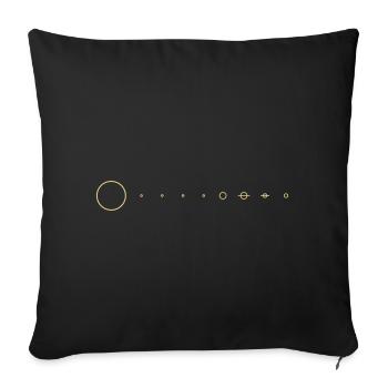 solar system - Sofa pillowcase 17,3'' x 17,3'' (45 x 45 cm) - black - Front