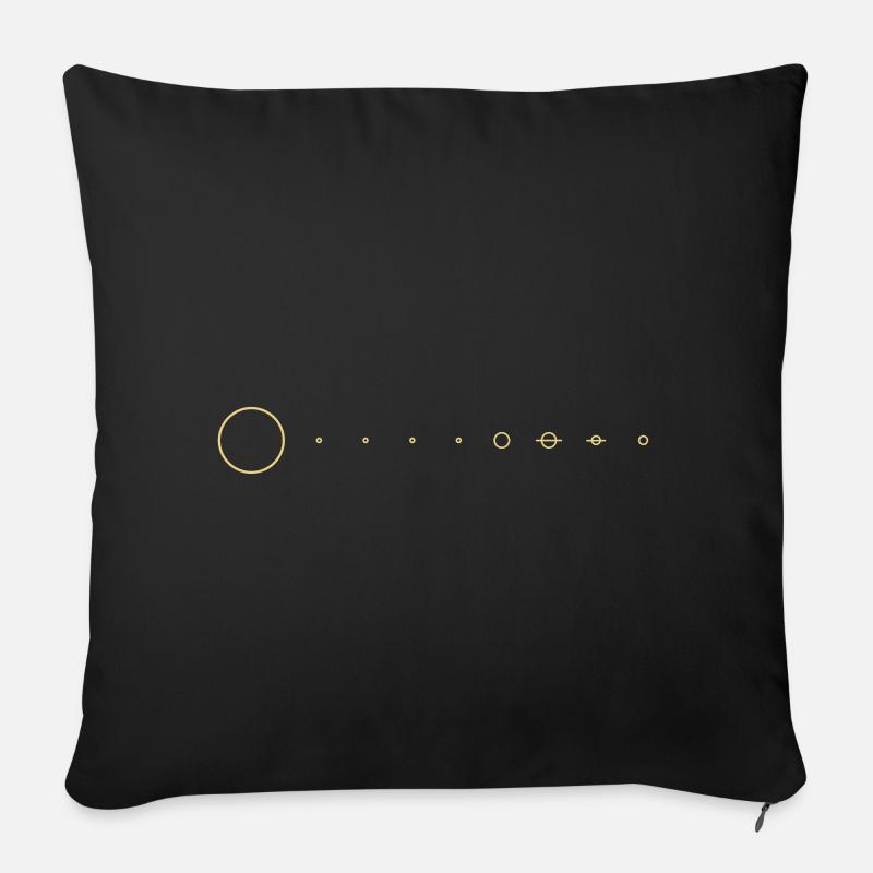 solar system - Sofa pillowcase 17,3'' x 17,3'' (45 x 45 cm) - black