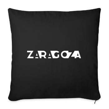 ZARAGOZA (Zaragoza) – Aragon – Spain - Sofa pillowcase 17,3'' x 17,3'' (45 x 45 cm) - black - Front