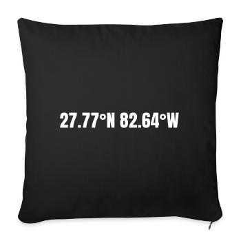 St. Petersburg, Florida, USA Coordinates - Sofa pillowcase 17,3'' x 17,3'' (45 x 45 cm) - black - Front