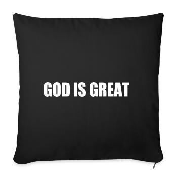 god is great - Housse de coussin décorative 45 x 45 cm - noir - Devant