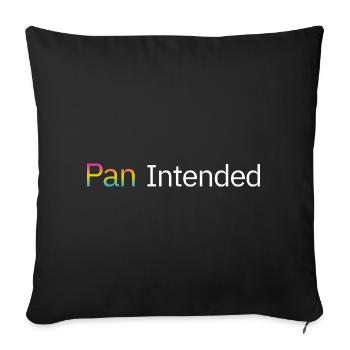 Pan Intended – Subtle Pansexual Pride Shirt - Sofa pillowcase 17,3'' x 17,3'' (45 x 45 cm) - black - Front