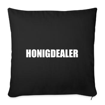 Honeydeal beekeeper beekeeping beekeepers gift - Sofa pillowcase 17,3'' x 17,3'' (45 x 45 cm) - black - Front