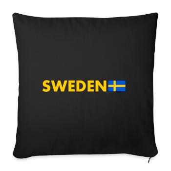 Sweden - Sofa pillowcase 17,3'' x 17,3'' (45 x 45 cm) - black - Front