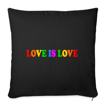 Love is love - Housse de coussin décorative 45 x 45 cm - noir - Devant