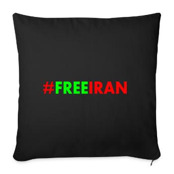 Free iran - Housse de coussin décorative 45 x 45 cm - noir - Devant