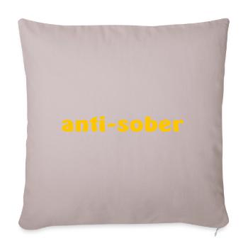 Anti Sobre Drôle - Housse de coussin décorative 45 x 45 cm - taupe clair - Devant
