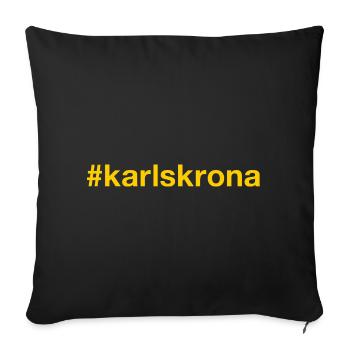Karlskrona Sverige Suède Schweden - Housse de coussin décorative 45 x 45 cm - noir - Devant