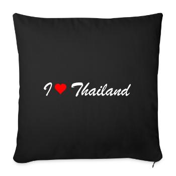 Thaïlande - Housse de coussin décorative 45 x 45 cm - noir - Devant
