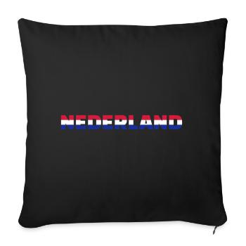 Niederlande - Sofakissenbezug 45 x 45 cm - Schwarz - Vorne