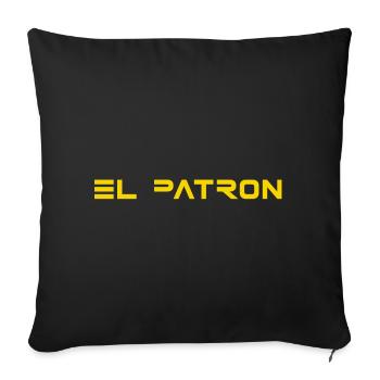 El Patron! Mafia Pablo Escobar lustige Sprüche Fun - Sofakissenbezug 45 x 45 cm - Schwarz - Vorne