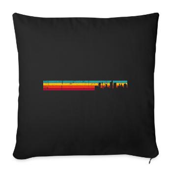 Liverpool skyline rétro - Housse de coussin décorative 45 x 45 cm - noir - Devant