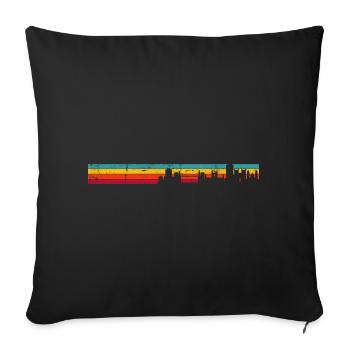 Bristol Skyline retro - Sofakissenbezug 45 x 45 cm - Schwarz - Vorne