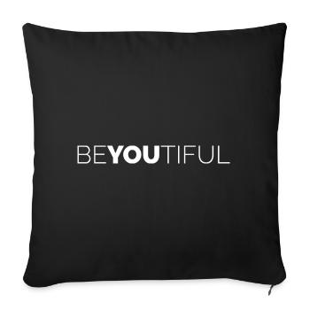 cool sayings beyoutiful logo text typography - Sofa pillowcase 17,3'' x 17,3'' (45 x 45 cm) - black - Front