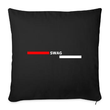 SWAG - Housse de coussin décorative 45 x 45 cm - noir - Devant