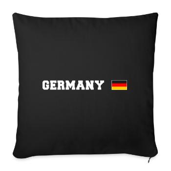 T-shirt allemand Allemagne - Housse de coussin décorative 45 x 45 cm - noir - Devant