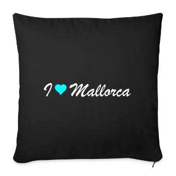 Majorque - Housse de coussin décorative 45 x 45 cm - noir - Devant