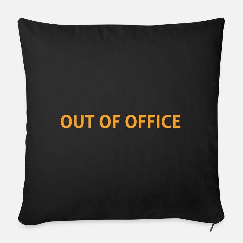 Out of office - Sofakissenbezug 45 x 45 cm - Schwarz