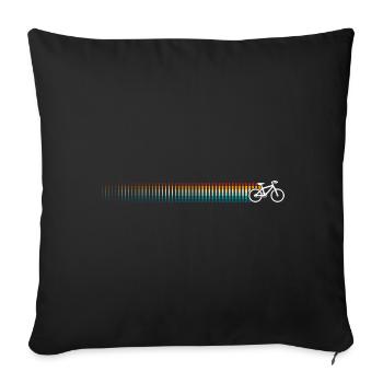 Vélo rétro - Housse de coussin décorative 45 x 45 cm - noir - Devant
